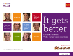 It gets better Reflections from Wells Fargo team members