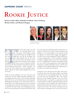 Supreme Court Watch: Rookie Justice