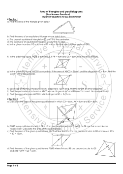 Area of triangles and parallelograms