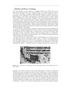 Definition and History of Tribology