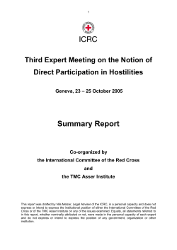 Third Expert Meeting on the Notion of Direct Participation