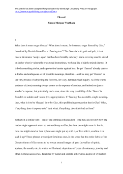 Fleeced Simon Morgan Wortham I. What does it mean to get fleeced