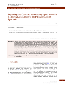 Expanding the Cenozoic paleoceanographic record in the Central