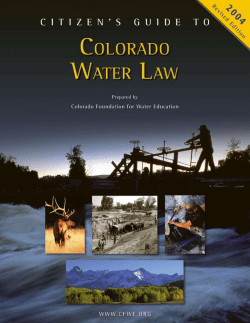 Citizens Guide to Colorado Water Law (CG Law)