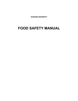 FOOD SAFETY MANUAL