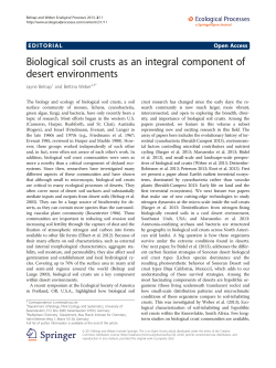 Biological soil crusts as an integral component of desert environments