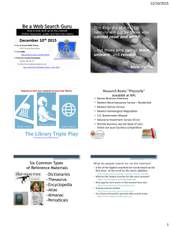 Be a Web Search Guru - State Library of Kansas
