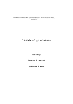 "ActiMaris®" gel and solution