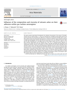 Influence of the composition and viscosity of volcanic ashes on their