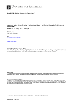 Listening to the Mind: Tracing the Auditory History of Mental Illness
