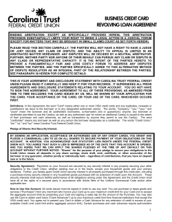 business credit card revolving loan agreement