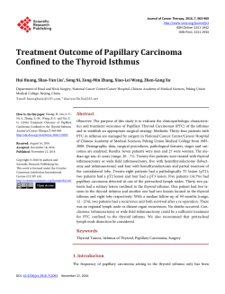 Treatment Outcome of Papillary Carcinoma Confined