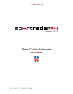 Classic NFL Statistics Summary