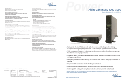 Alpha Continuity 1000-3000