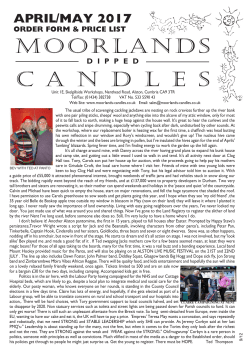 ORdeR fORM - Moorlands Candles
