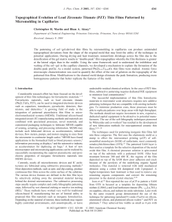 Topographical Evolution of Lead Zirconate Titanate (PZT) Thin Films