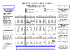 2016-17 Calendar - Fremont Unified School District
