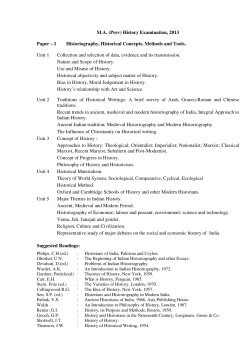 History Examination, 2013 Paper