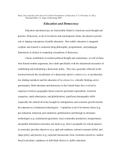 Education and Democracy
