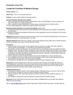 Locate the Countries of Western Europe