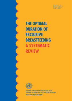 the optimal duration of exclusive breastfeeding a systematic review