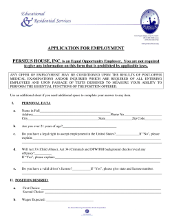 application for employment