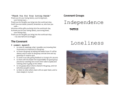 Independence vs. Loneliness