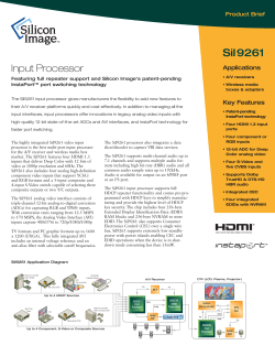 SiI9261 Features