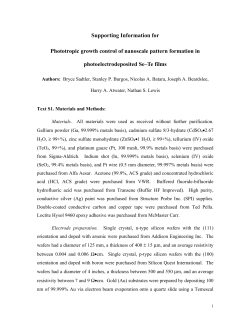Phototropic growth control of nanoscale pattern formation in