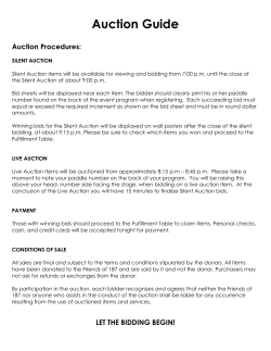 Auction Guide - Friends of 187