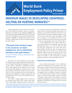 Minimum Wages in Developing Countries