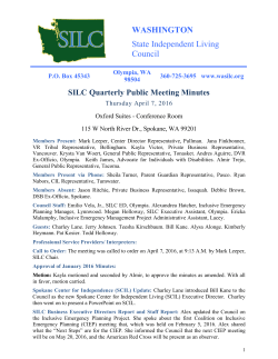 Meeting Minutes - Washington State Independent Living Council