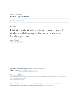 Intrinsic motivation in students