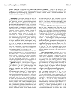 NICKEL ISOTOPE SYSTEMATICS OF REFRACTORY INCLUSIONS