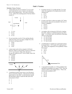 Unit 1: Vectors
