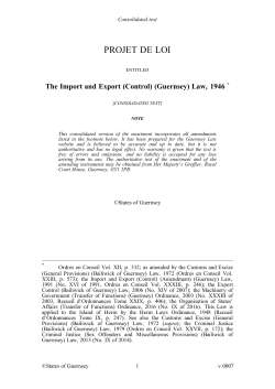 Import and Export (Control) (Guernsey) Law, 1946