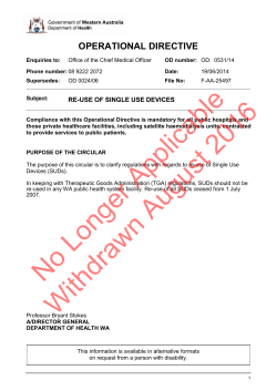 Operational Directive - OD 0531/14