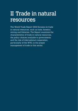 II Trade in natural resources