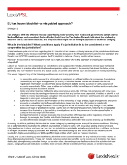 EU tax haven blacklist--a misguided approach?