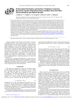 Preferential Orientation and Surface Oxidation Control in