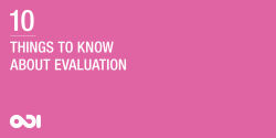 10 things to know about evaluation