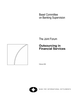 Outsourcing in Financial Services - Bank for International Settlements