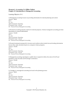 Horngren`s Accounting,11e (Miller-Nobles) Chapter 18 Introduction