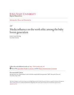 Media influence on the work ethic among the baby boom generation
