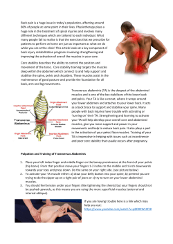Back pain is a huge issue in today`s population, affecting around 80