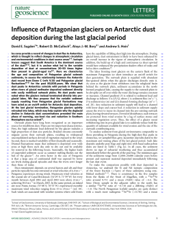 Influence of Patagonian glaciers on Antarctic dust deposition during