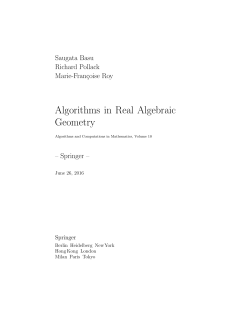 Algorithms in Real Algebraic Geometry