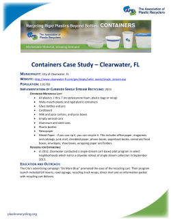 Containers Case Study &ndash; Clearwater, FL