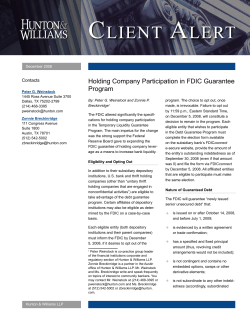 December 2, 2008 Holding Company Participation in FDIC