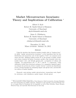 Market Microstructure Invariants